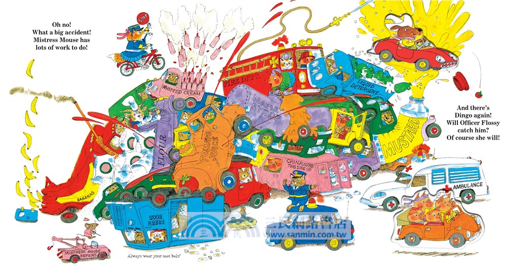 Richard Scarry's Cars and Trucks in Busytown：Book Plus Wooden Play Pieces