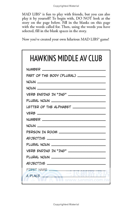 Stranger Things Mad Libs: Updated Edition