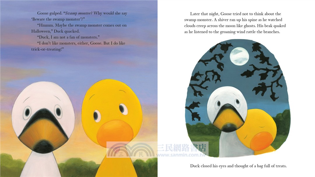 Duck & Goose, Honk! Quack! Boo!：A Halloween Story with Fun Stickers