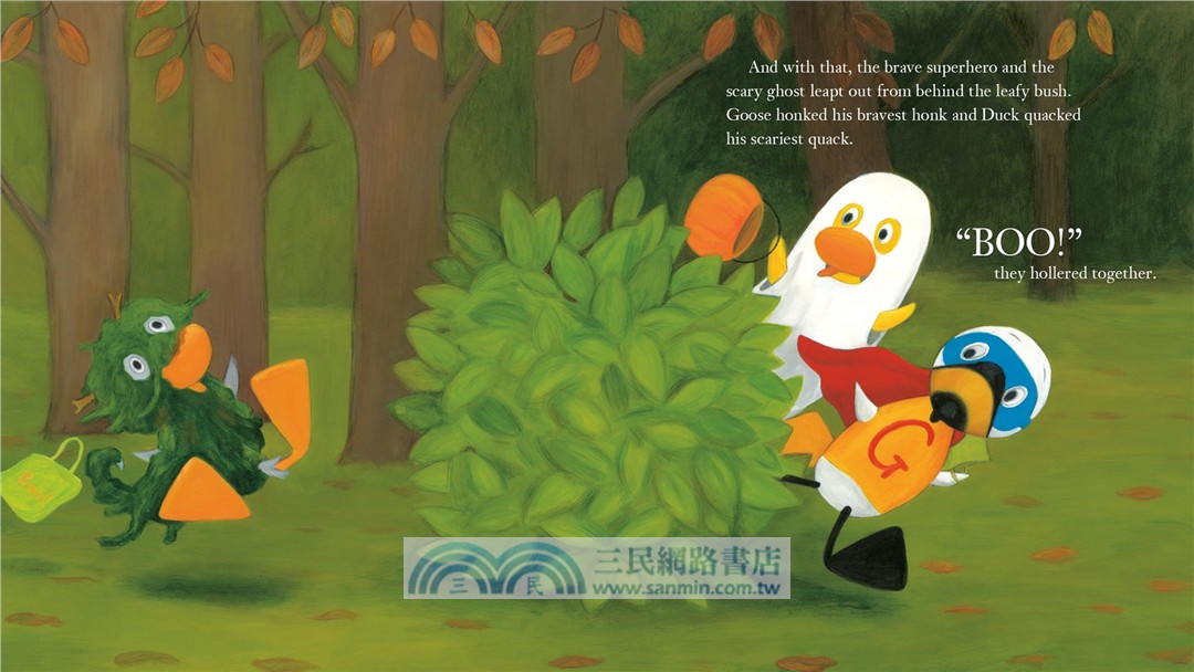 Duck & Goose, Honk! Quack! Boo!：A Halloween Story with Fun Stickers