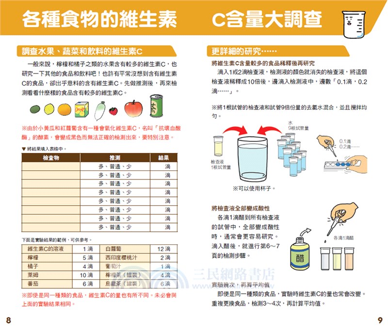 自由研究實驗教具 維生素c大調查 三民網路書店