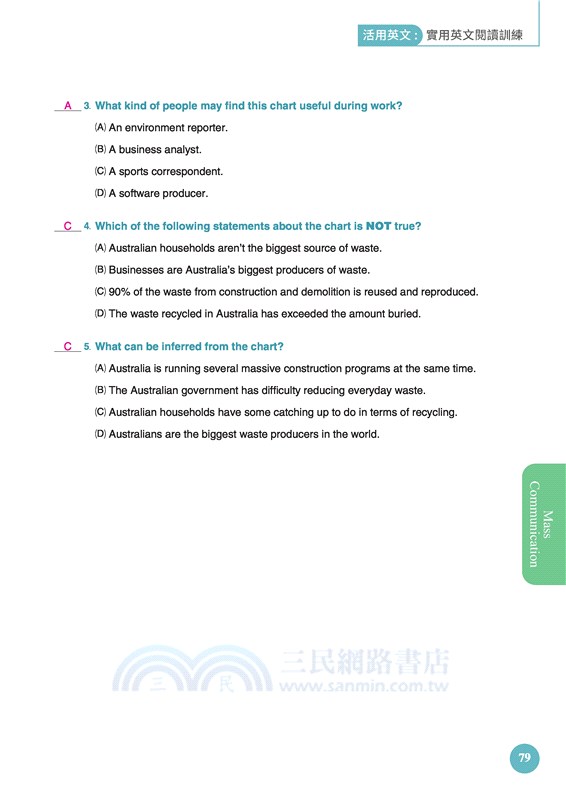 活用英文：實用英文閱讀訓練(附解析) (修訂二版)