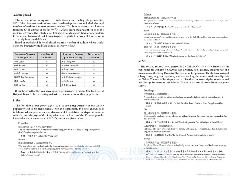 中英對照中國經典名句引言大全