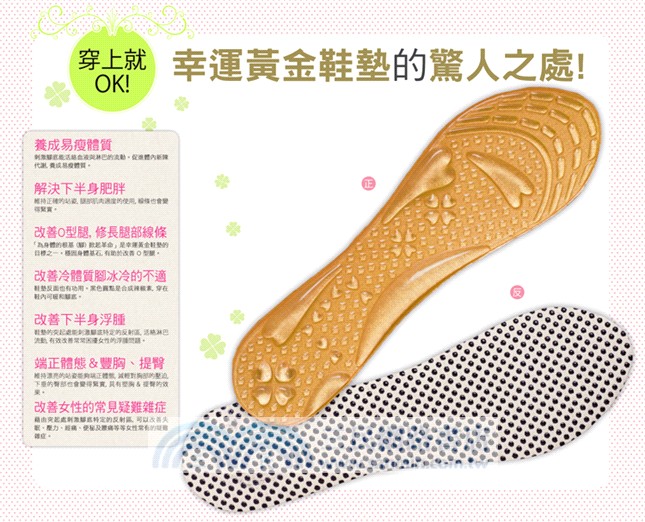 幸運黃金鞋墊：線條美女心機瘦.告別下半身浮腫．腳底反射區自體按摩法.享瘦美腿高C/P值新裝備《附日本熱門話題：小野里究極版鞋墊1雙》