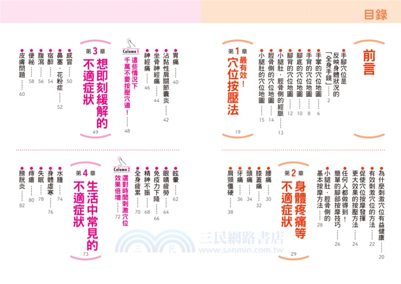 手．腳穴位大全：立即舒緩不適症狀！