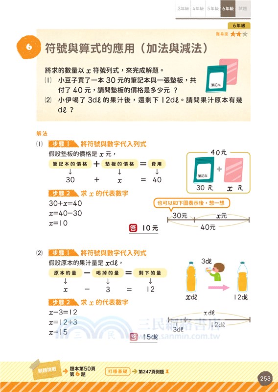 小學算術 小學1 6年的學習指導要點對應 共二冊 三民網路書店