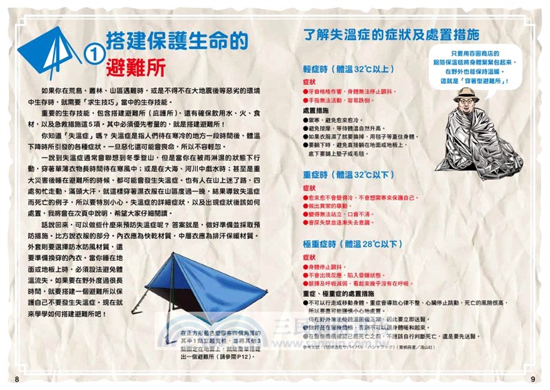 「求生技巧」可視化圖鑑：防災、露營最有用的生存技能