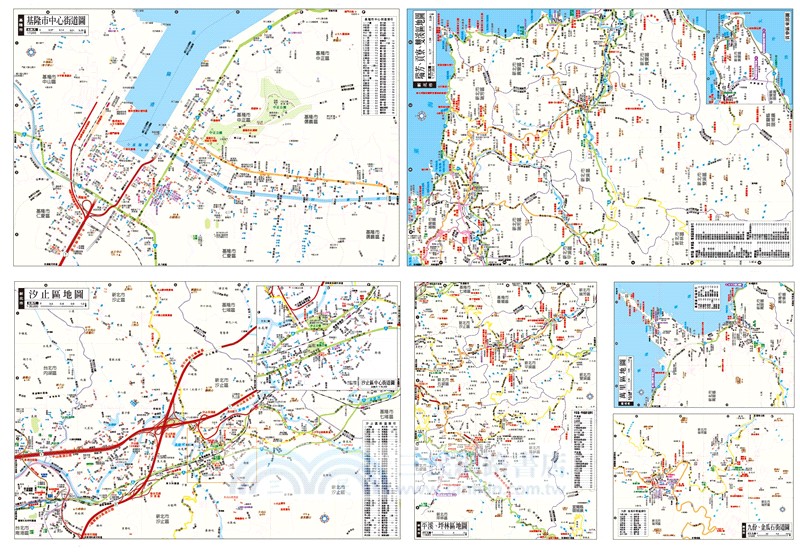 最NEW雙面版基隆市地圖(半開版)