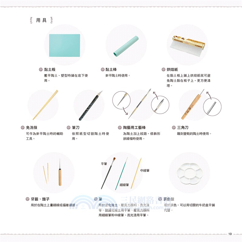 烤箱陶藝課：萌系動物小飾品－只用家庭烤箱就OK的可愛陶土飾品（附原尺寸紙型）