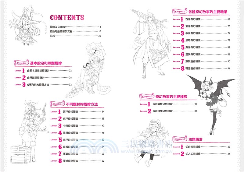 異想世界女性奇幻角色設計繪製書：充滿瘋狂元素的異世界女孩設定、可愛描繪滿載！