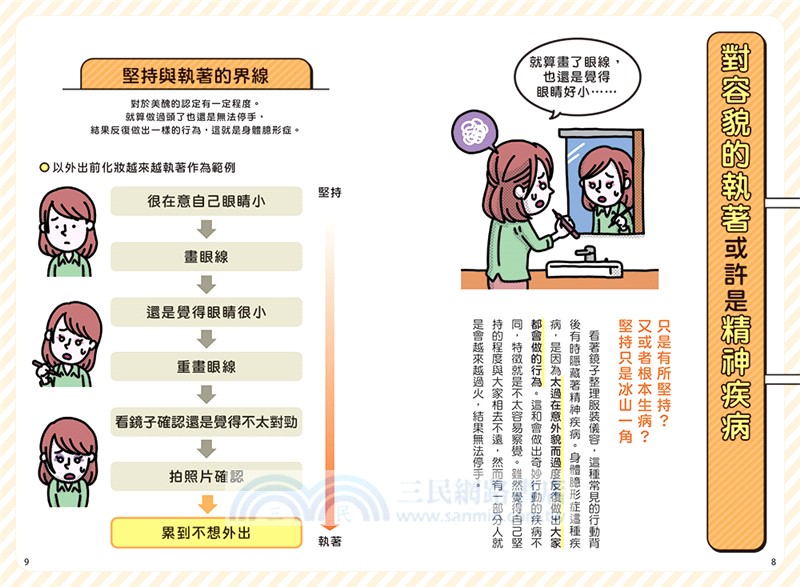 圖解名醫傳授健康知識 容貌焦慮症：為自己的外貌或身材而苦惱？本書懂得您的無助，陪伴您走出強迫困境