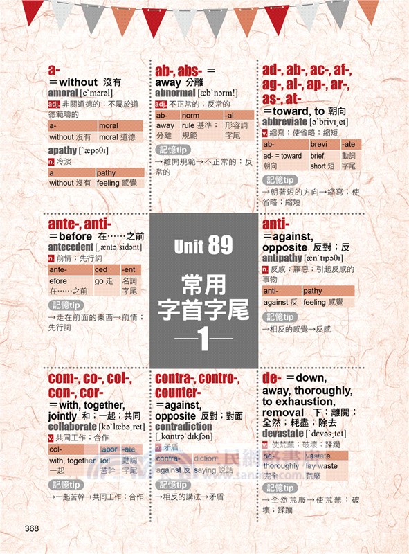 用九宮格學習法拆解英文單字字根 字首 字尾 先記憶x再內化x後試題的必勝三 步 曲 三民網路書店
