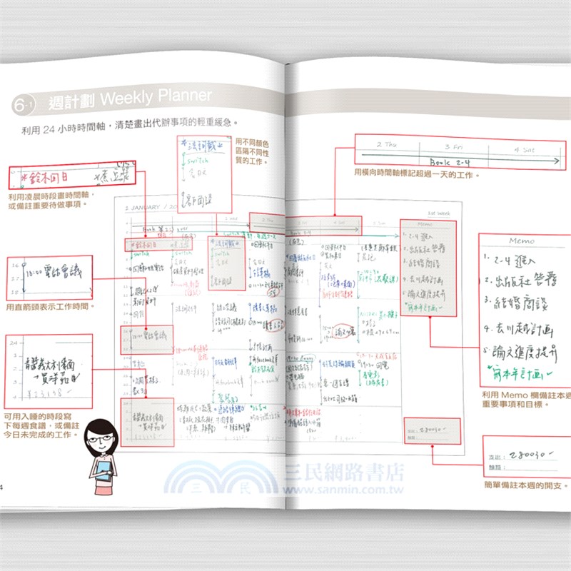 時間感手帳running Planner21 晴山藍 三民網路書店