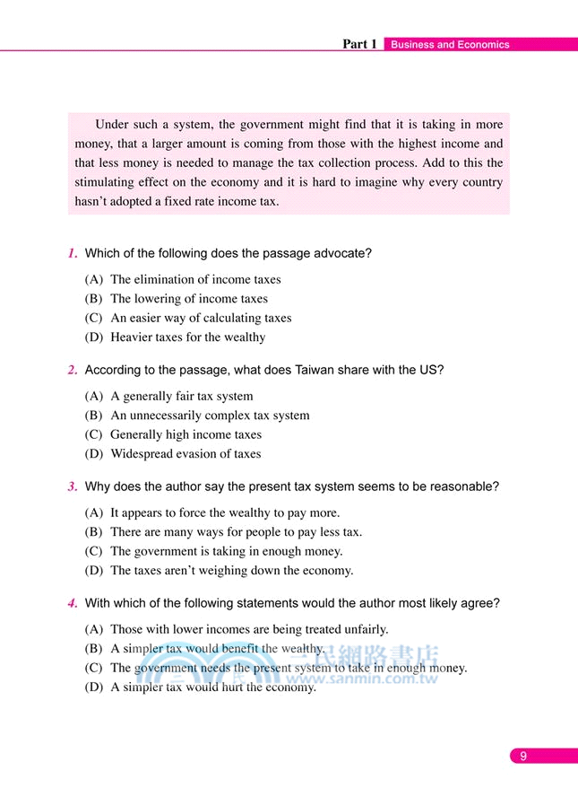 GEPT全民英檢中高級閱讀測驗