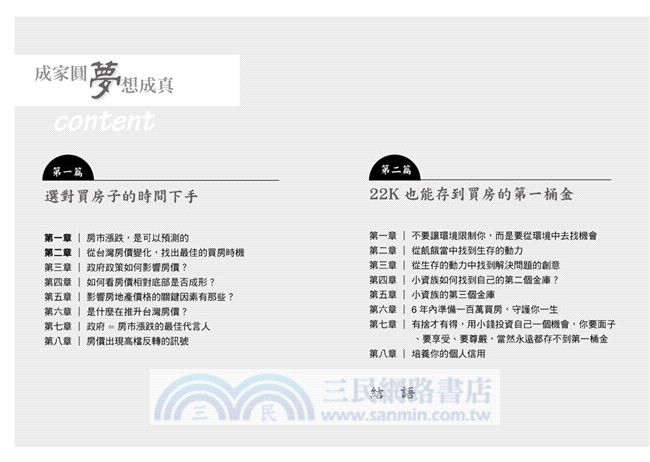 成家圓夢 夢想成真：從22K大翻身的買房必修課程