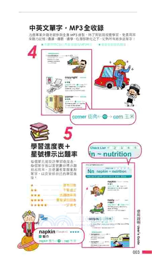 用左右腦全圖解背新多益單字(附1MP3+防水書套)