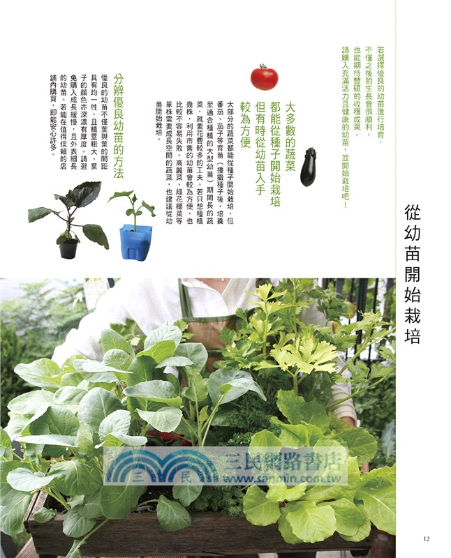 自種 自摘 自然食在陽臺盆栽小菜園 三民網路書店