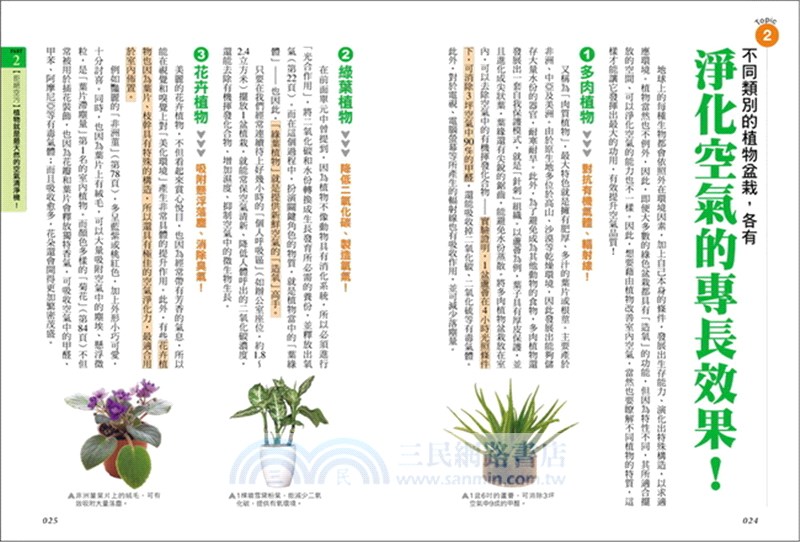 淨化空氣的造氧盆栽 揮別空汙 遠離過敏 嗜睡 致癌物 適合居家 辦公環境的40款功能性盆栽 三民網路書店