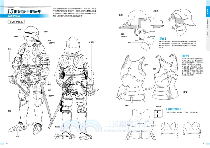 西洋甲冑 武器作畫資料集 三民網路書店