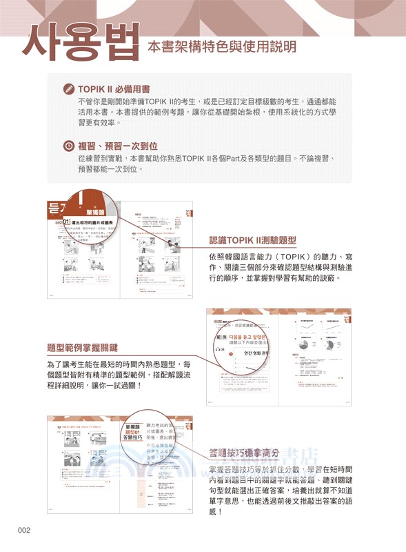 NEWTOPIKII怪物講師教學團隊的新韓檢中高級聽力+寫作+閱讀全攻略