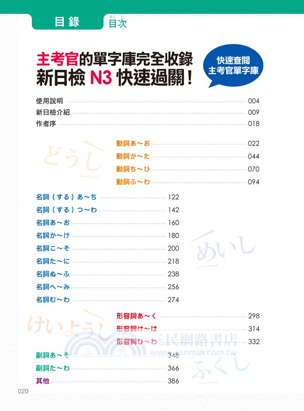 新日檢JLPT N3關鍵單字2,500