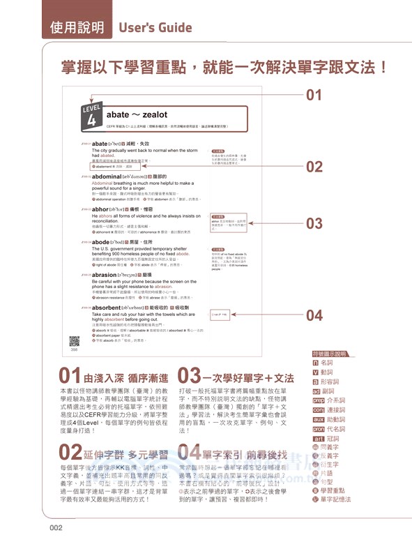怪物講師教學團隊的TOEFL iBT托福「單字」+「文法」【虛擬點讀筆版】（免費附贈「Youtor App」內含VRP虛擬點讀筆）