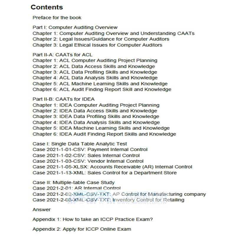 ICCP Exam Review國際電腦稽核軟體應用師考試總複習