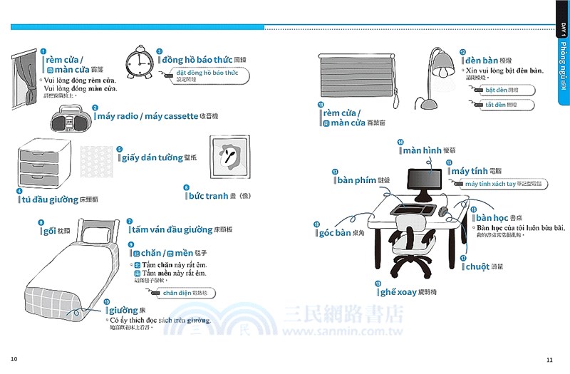 自學越南語單字看完這本就記住！：每天自學10分鐘！全書35場景的豐富單字及短會話，看圖就會，不必死記！（附南、北音音檔下載連結QR碼）
