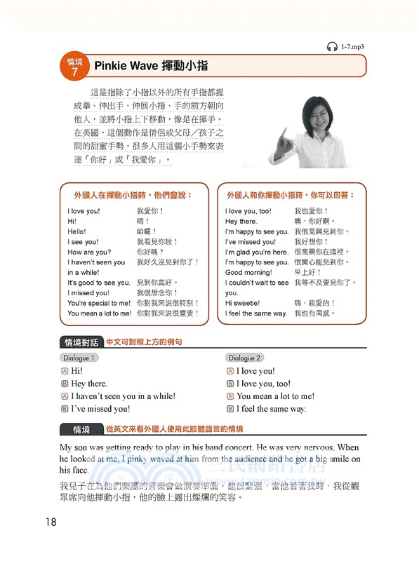 肢體動作英語會話全圖解：Gesture English！邊說邊比更容易記住，與老外溝通零距離