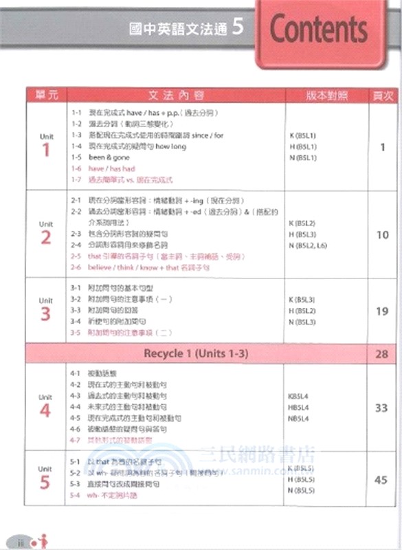 國中英語文法通05 新課綱版 三民網路書店