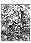 Trains Magic Painting Book